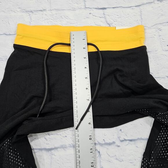 Victorias Secret PINK Yoga WOMENS S Campus Leggings Dog Black Yellow Drawstring - Picture 5 of 13